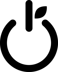 Fruit Power Button Simple Line Art Svg, Free Vectors File